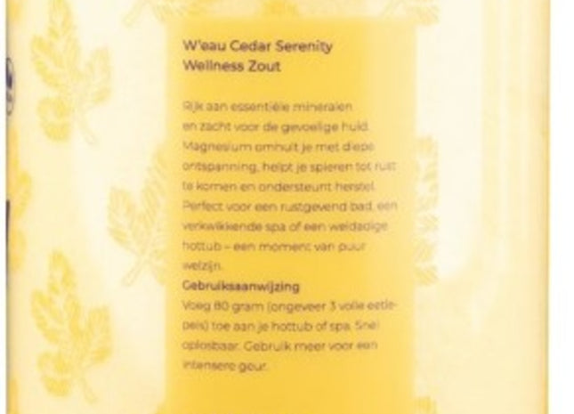 W'eau bath salt - Cedar Serenity - 1250 grams