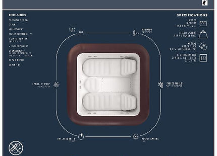 Lay-Z-Spa Maldives hydrojet pro 7 bordeaux